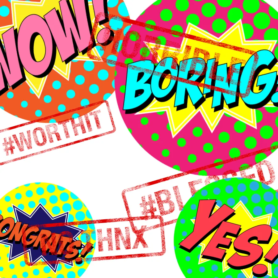 Sassy Superhero and Ink Stamp iMessage stickers